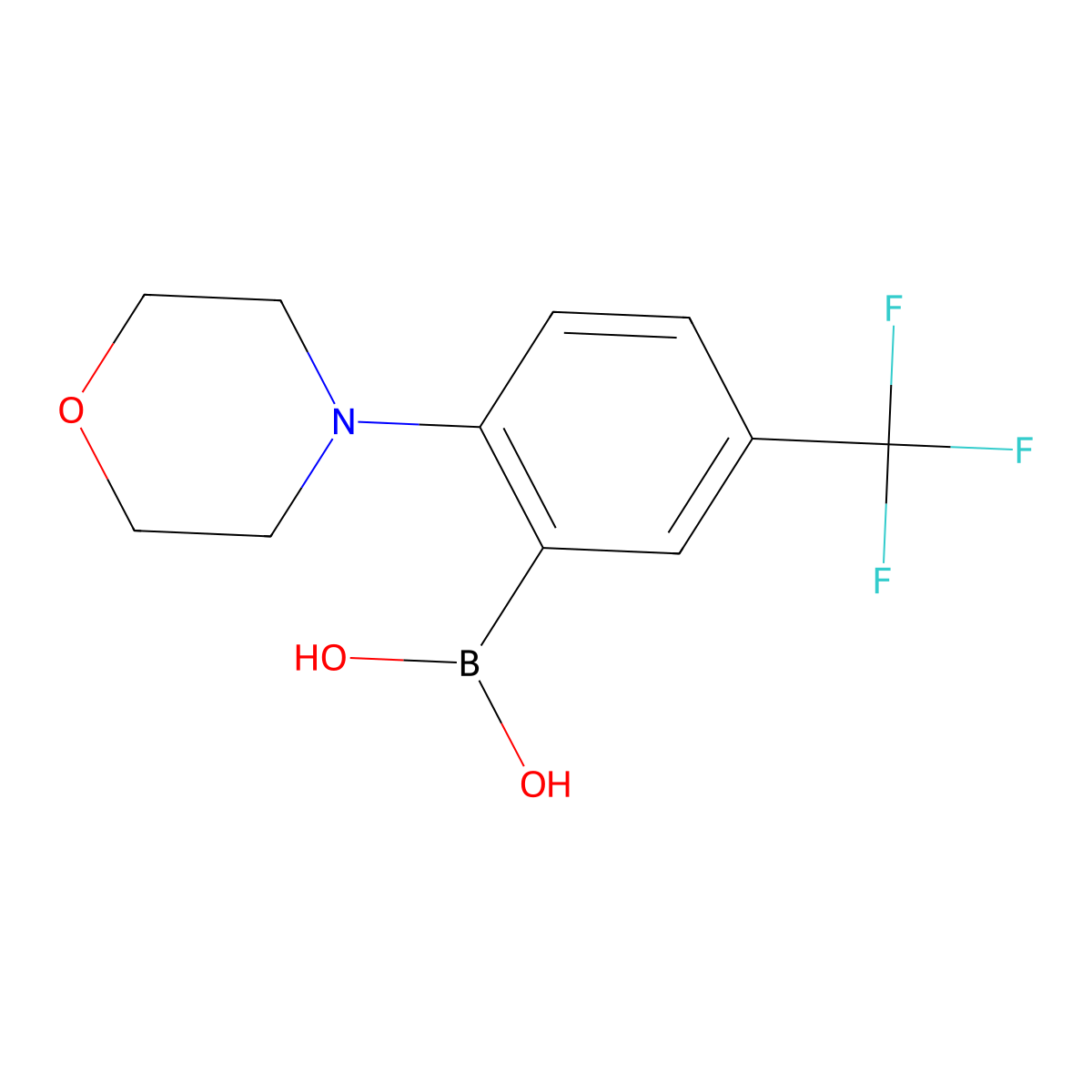 2-Morpholino-5-(trifluoromethyl)phenylboronic acid molecular structure, CAS 1704063-79-5