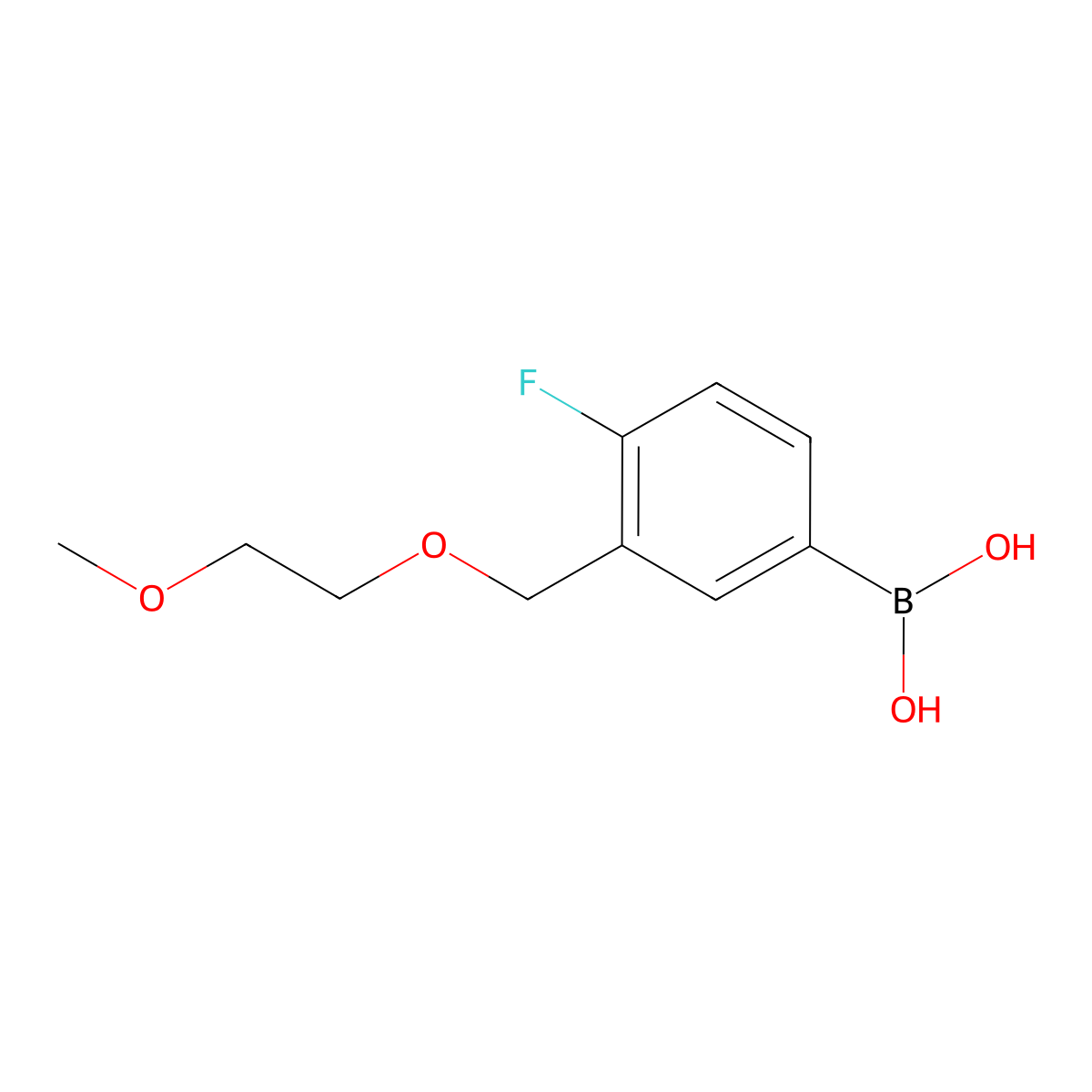 4-Fluoro-3-((2-methoxyethoxy)methyl)phenylboronic acid molecular structure, CAS 1704063-97-7