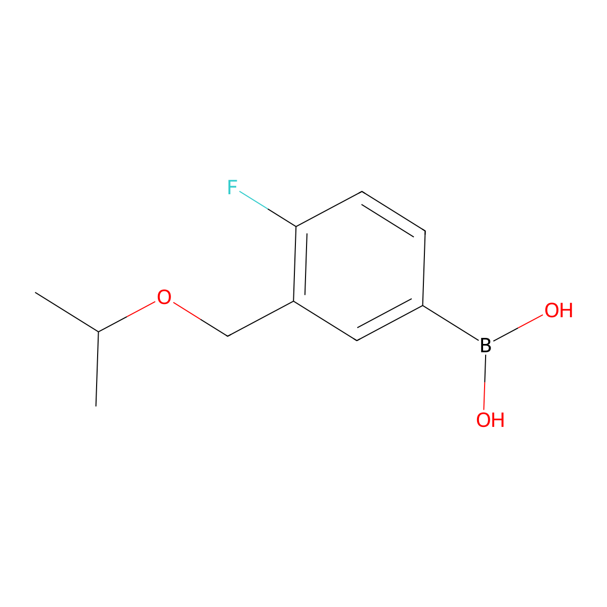 4-Fluoro-3-(isopropoxymethyl)phenylboronic acid molecular structure, CAS 1704063-98-8
