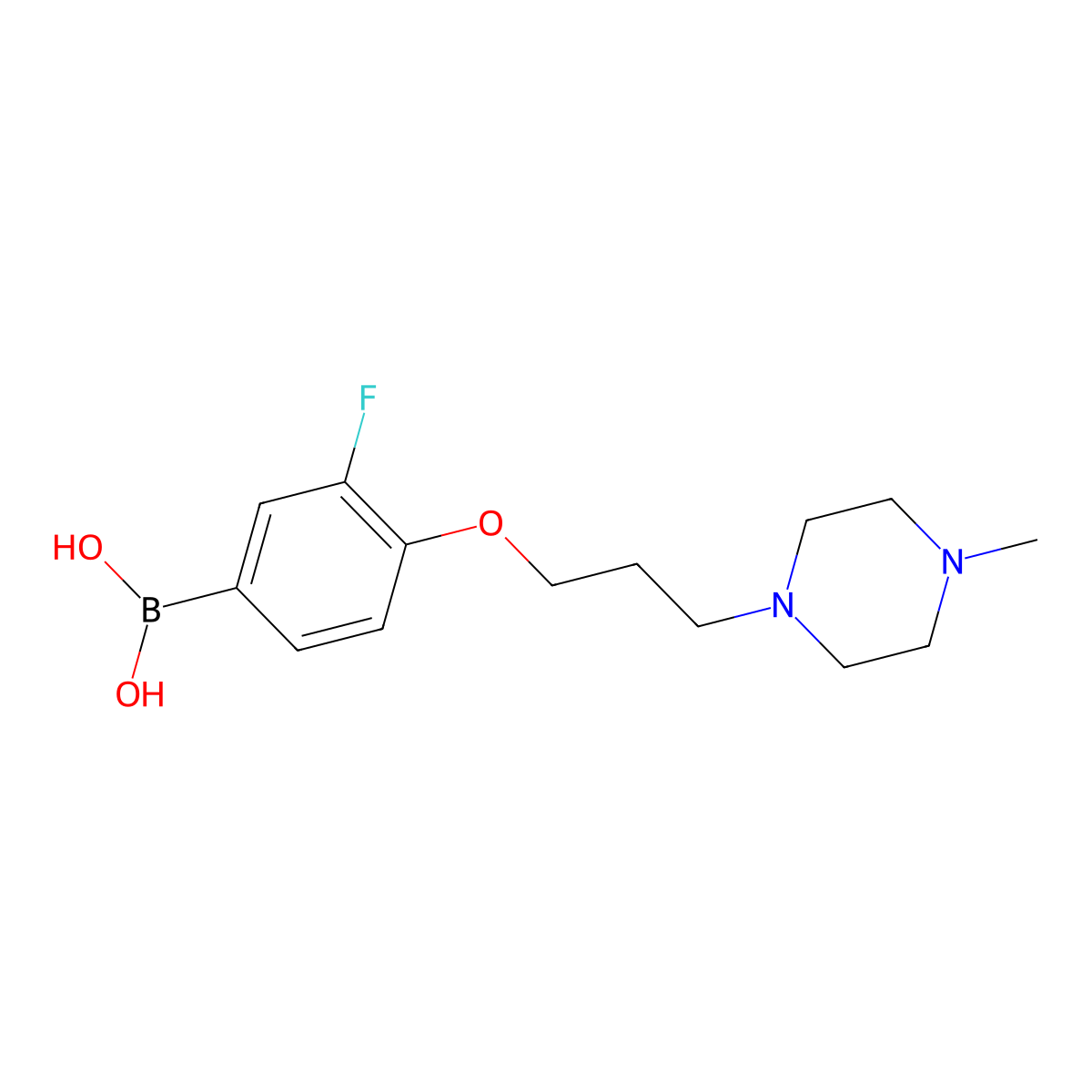 3-Fluoro-4-(3-(4-methylpiperazin-1-yl)propoxy)phenylboronic acid molecular structure, CAS 1704064-05-0