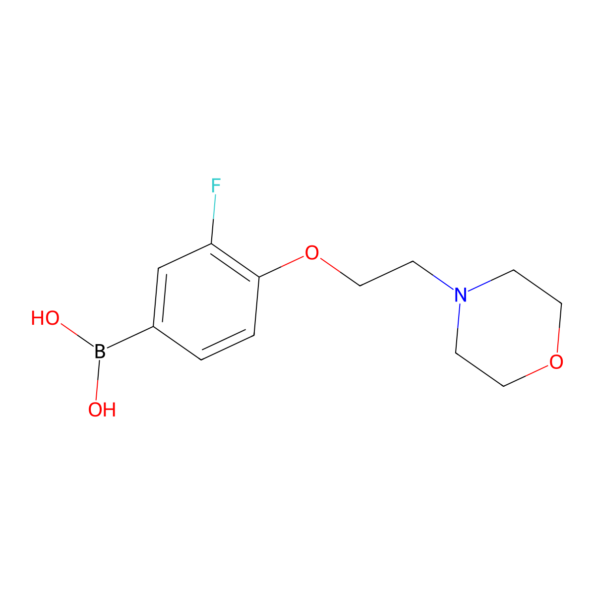 3-Fluoro-4-(2-morpholinoethoxy)phenylboronic acid molecular structure, CAS 1704064-15-2