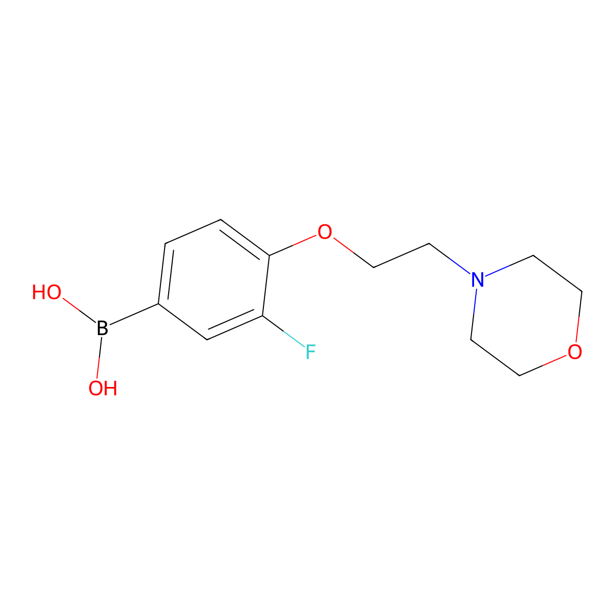 3-Fluoro-4-(2-morpholinoethoxy)phenylboronic acid molecular structure, CAS 1704064-15-2