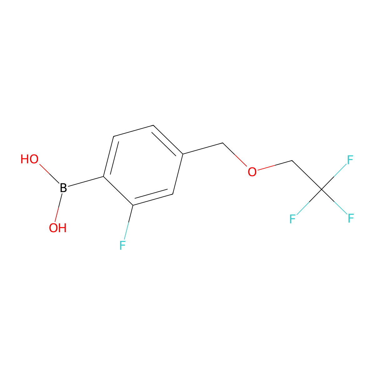 (2-Fluoro-4-((2,2,2-trifluoroethoxy)methyl)phenyl)boronic acid molecular structure, CAS 1704064-28-7
