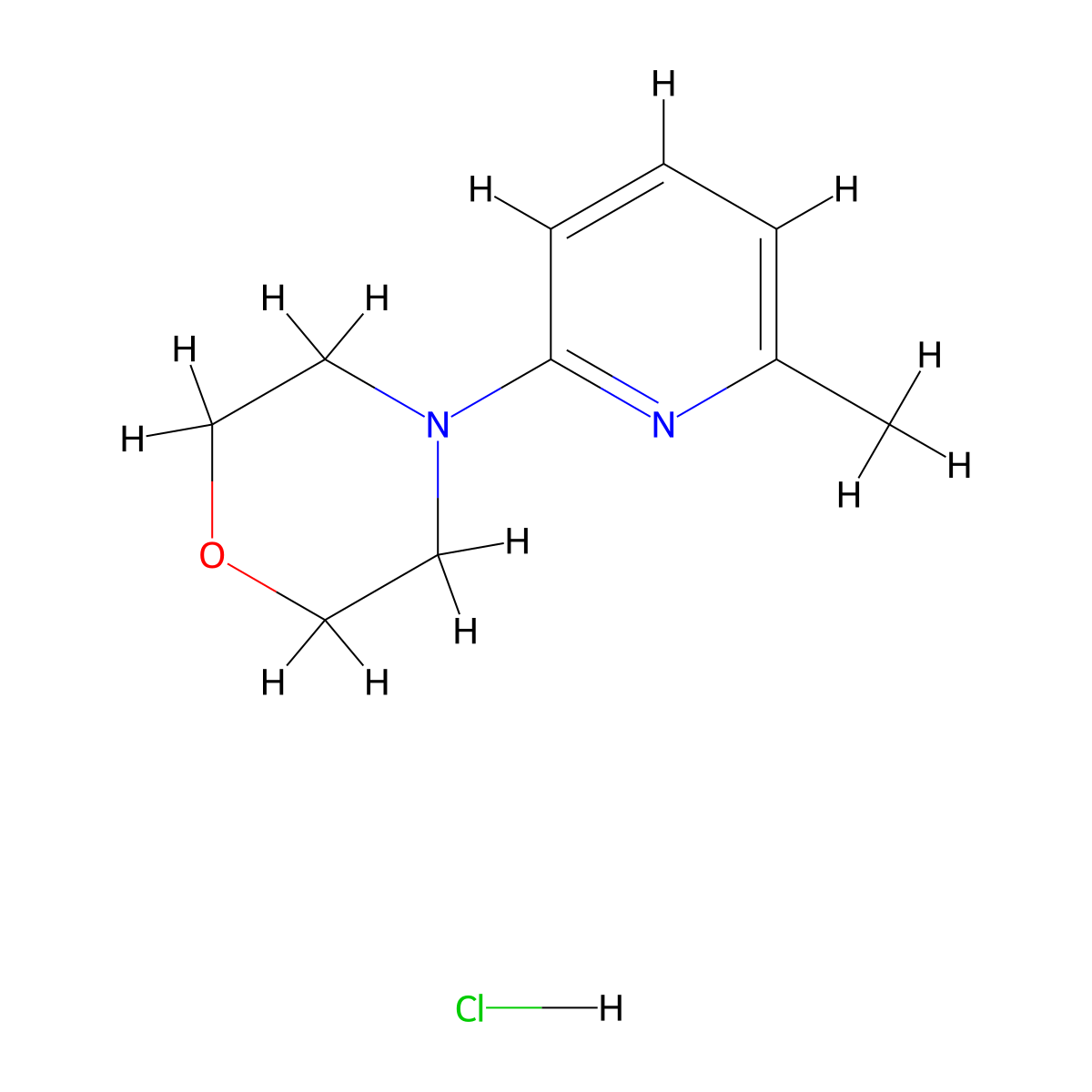 4-(6-Methylpyridin-2-yl)morpholine hydrochloride molecular structure, CAS 1704064-99-2