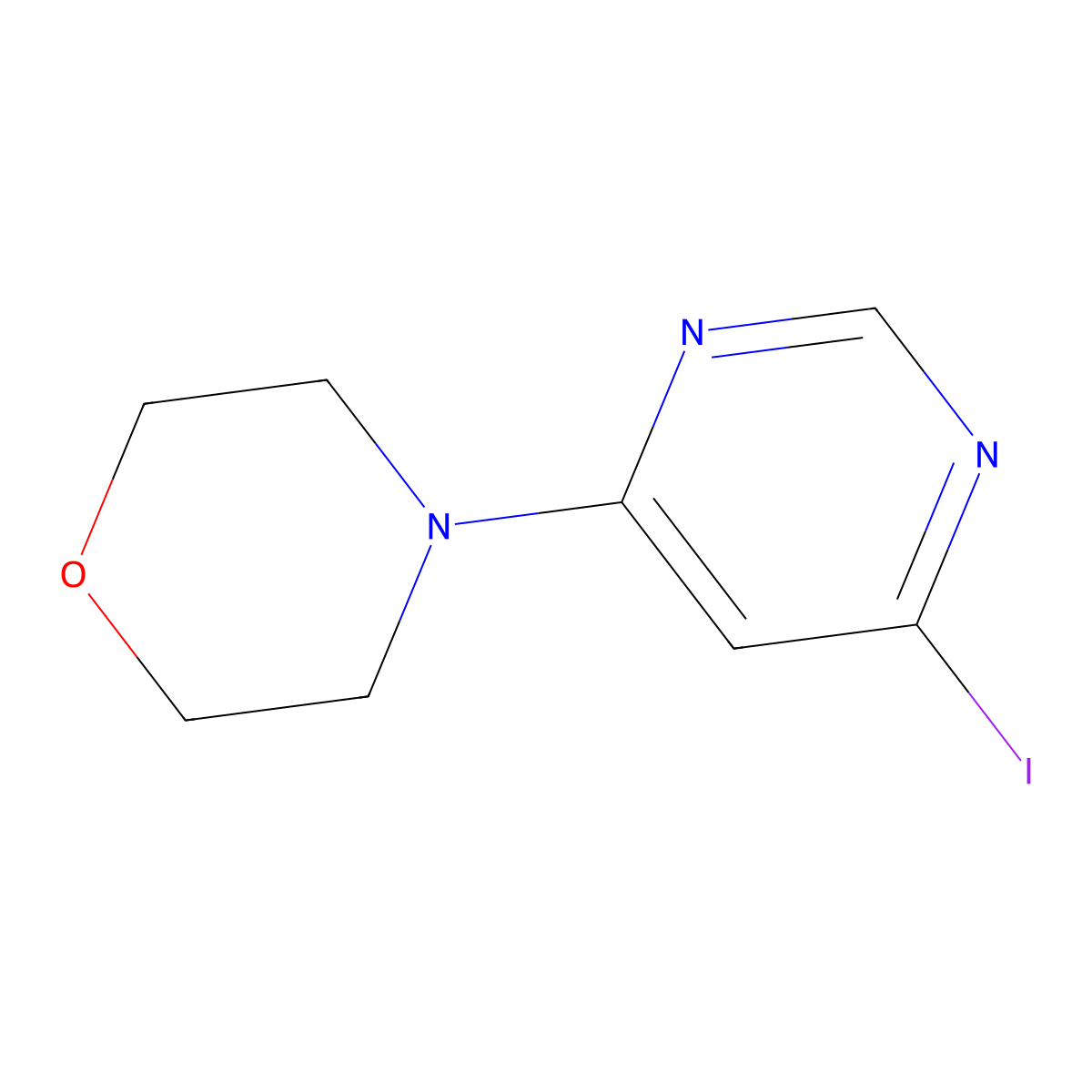 4-(6-Iodopyrimidin-4-yl)morpholine molecular structure, CAS 1704065-03-1