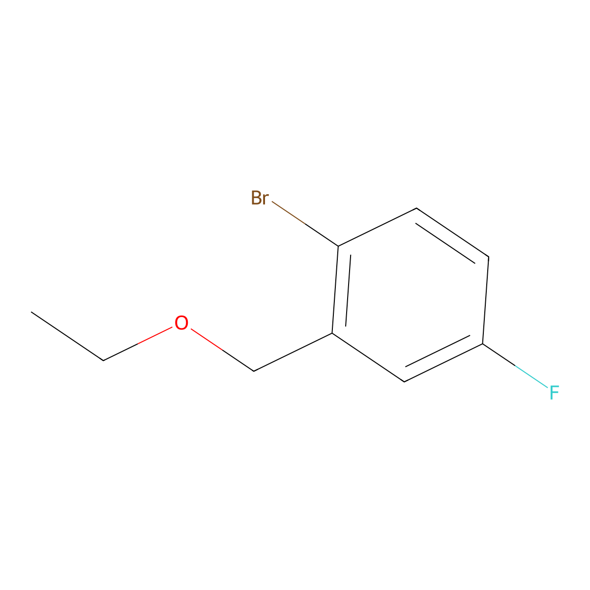 1-Bromo-2-(ethoxymethyl)-4-fluorobenzene molecular structure, CAS 1704065-12-2