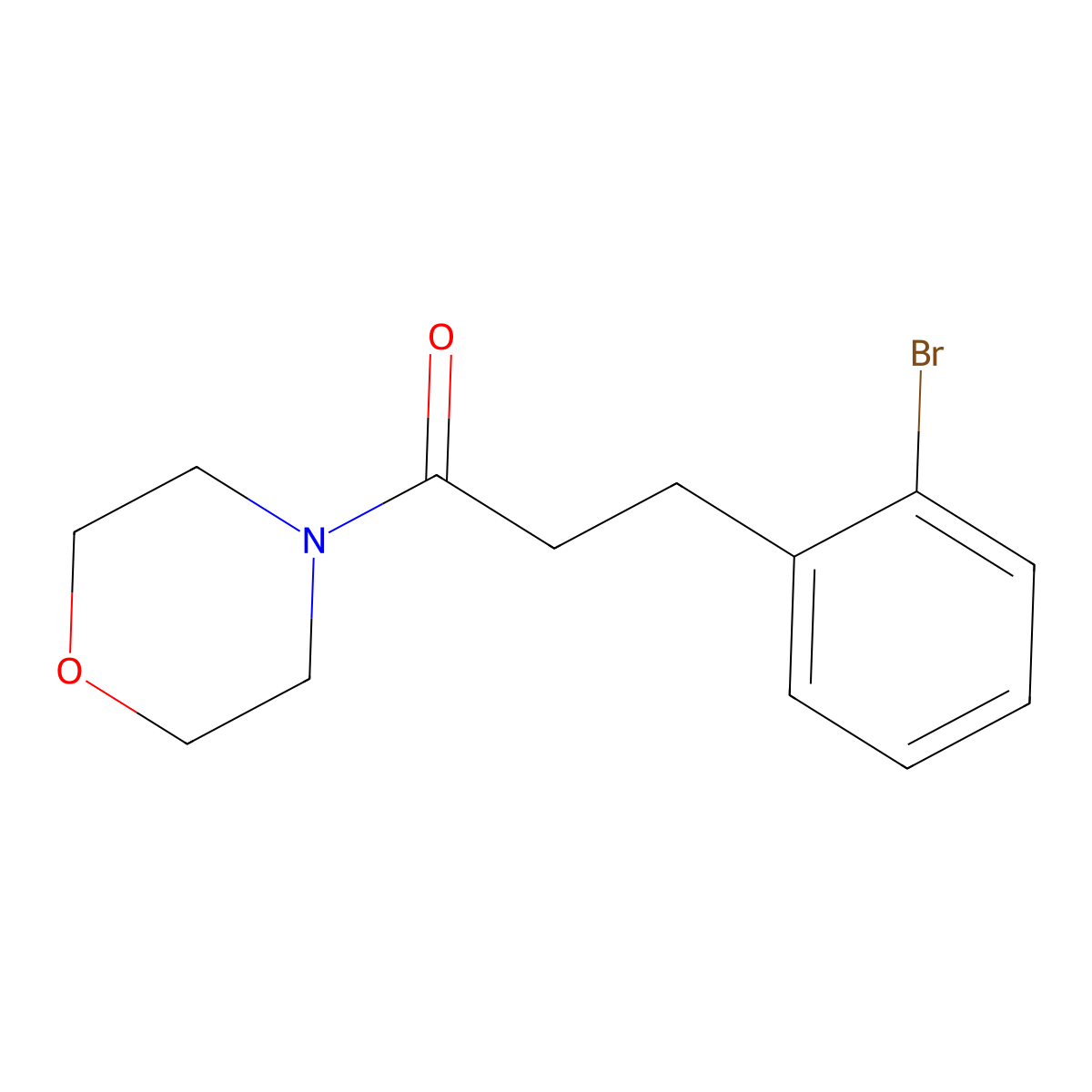 3-(2-Bromophenyl)-1-morpholinopropan-1-one molecular structure, CAS 1704065-13-3