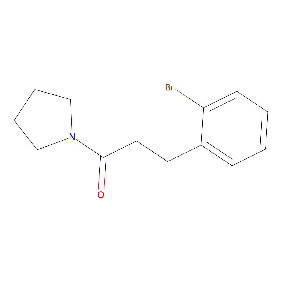3-(2-Bromophenyl)-1-(pyrrolidin-1-yl)propan-1-one molecular structure, CAS 1704065-14-4