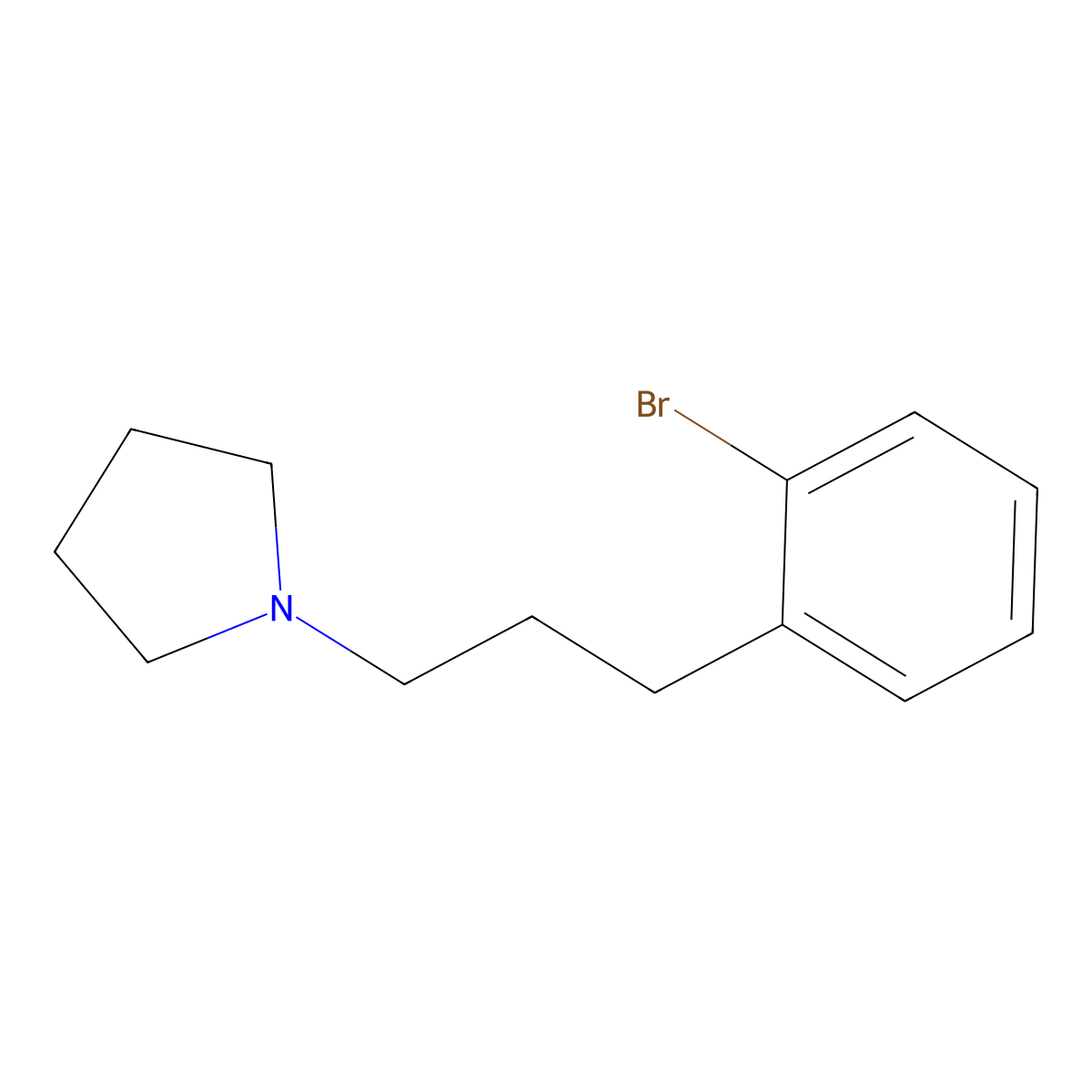 1-(3-(2-Bromophenyl)propyl)pyrrolidine molecular structure, CAS 1704065-16-6