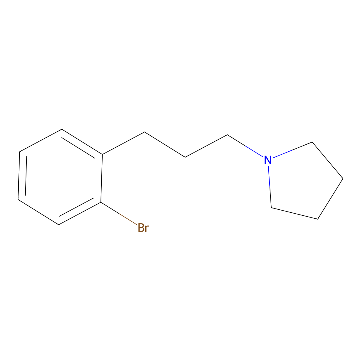 1-(3-(2-Bromophenyl)propyl)pyrrolidine molecular structure, CAS 1704065-16-6