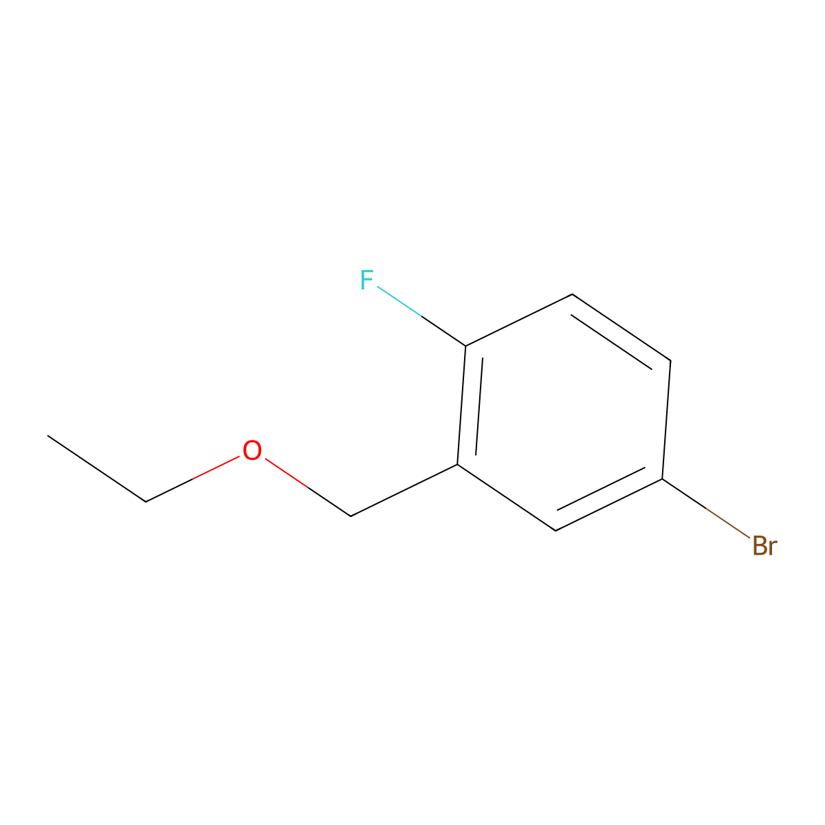 4-Bromo-2-(ethoxymethyl)-1-fluorobenzene molecular structure, CAS 1704065-21-3