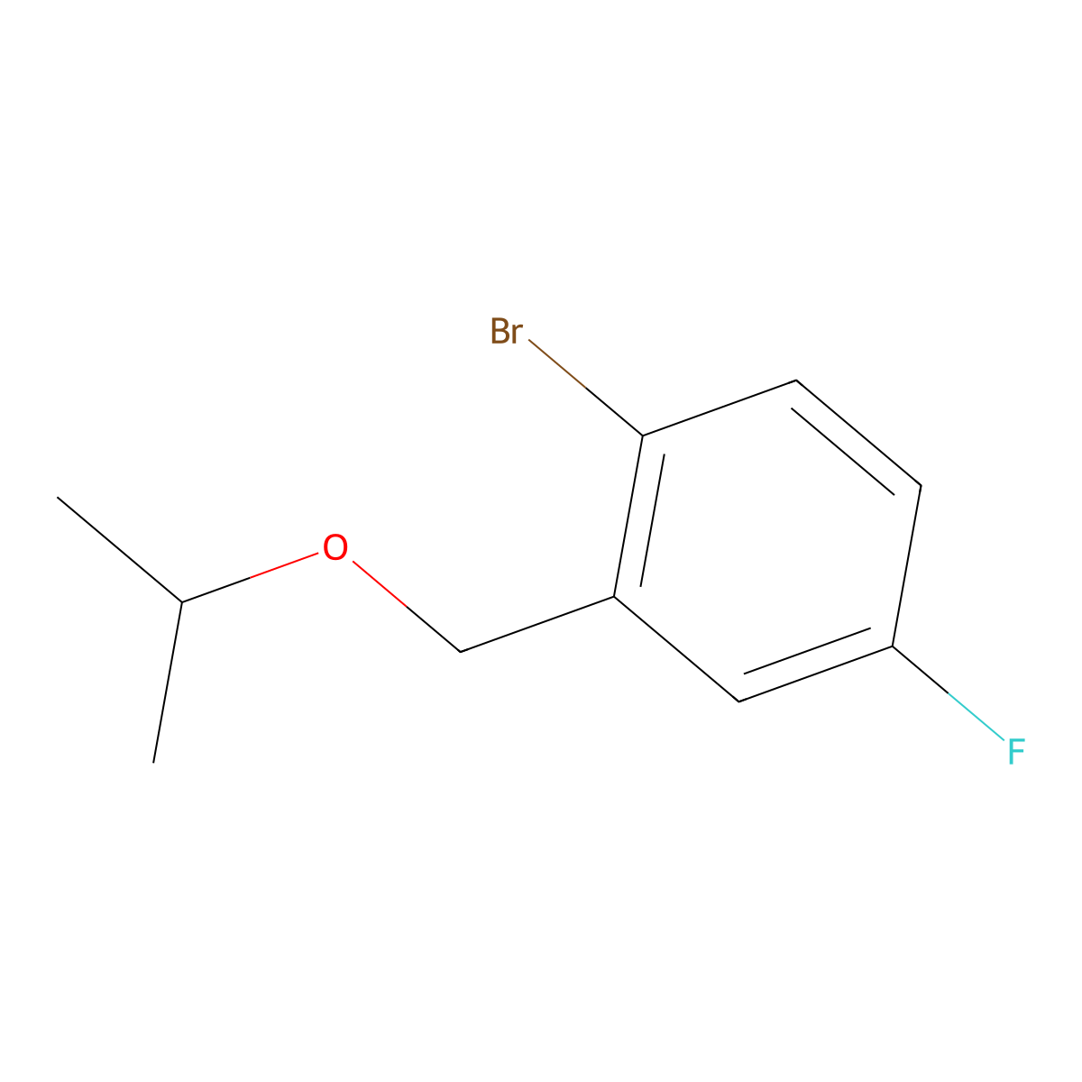 1-Bromo-4-fluoro-2-(isopropoxymethyl)benzene molecular structure, CAS 1704065-29-1