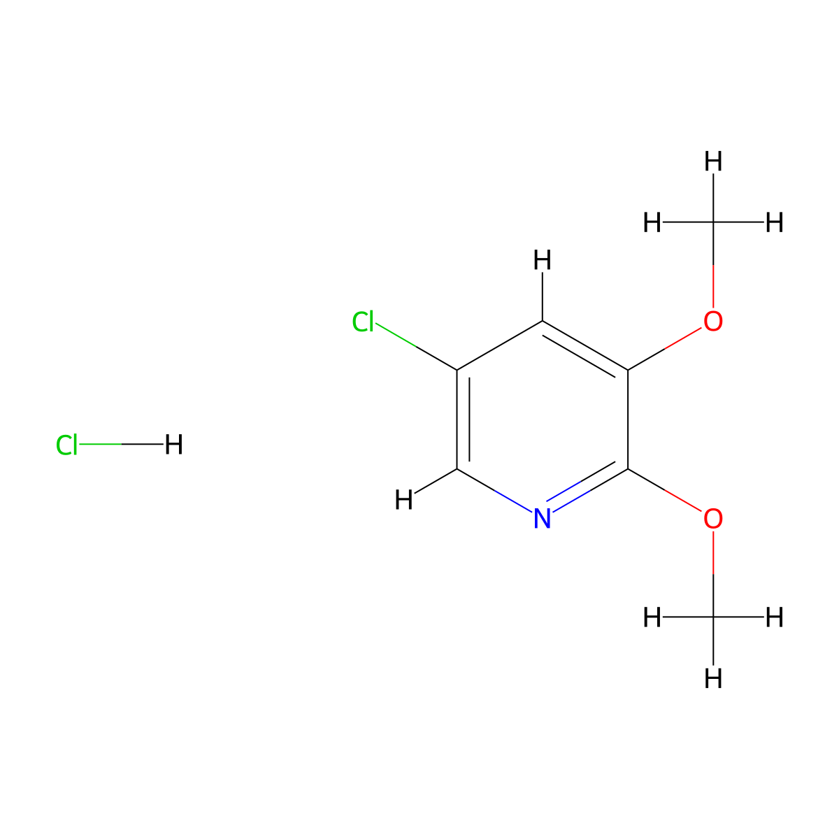 5-Chloro-2,3-dimethoxypyridine hydrochloride molecular structure, CAS 1704065-35-9