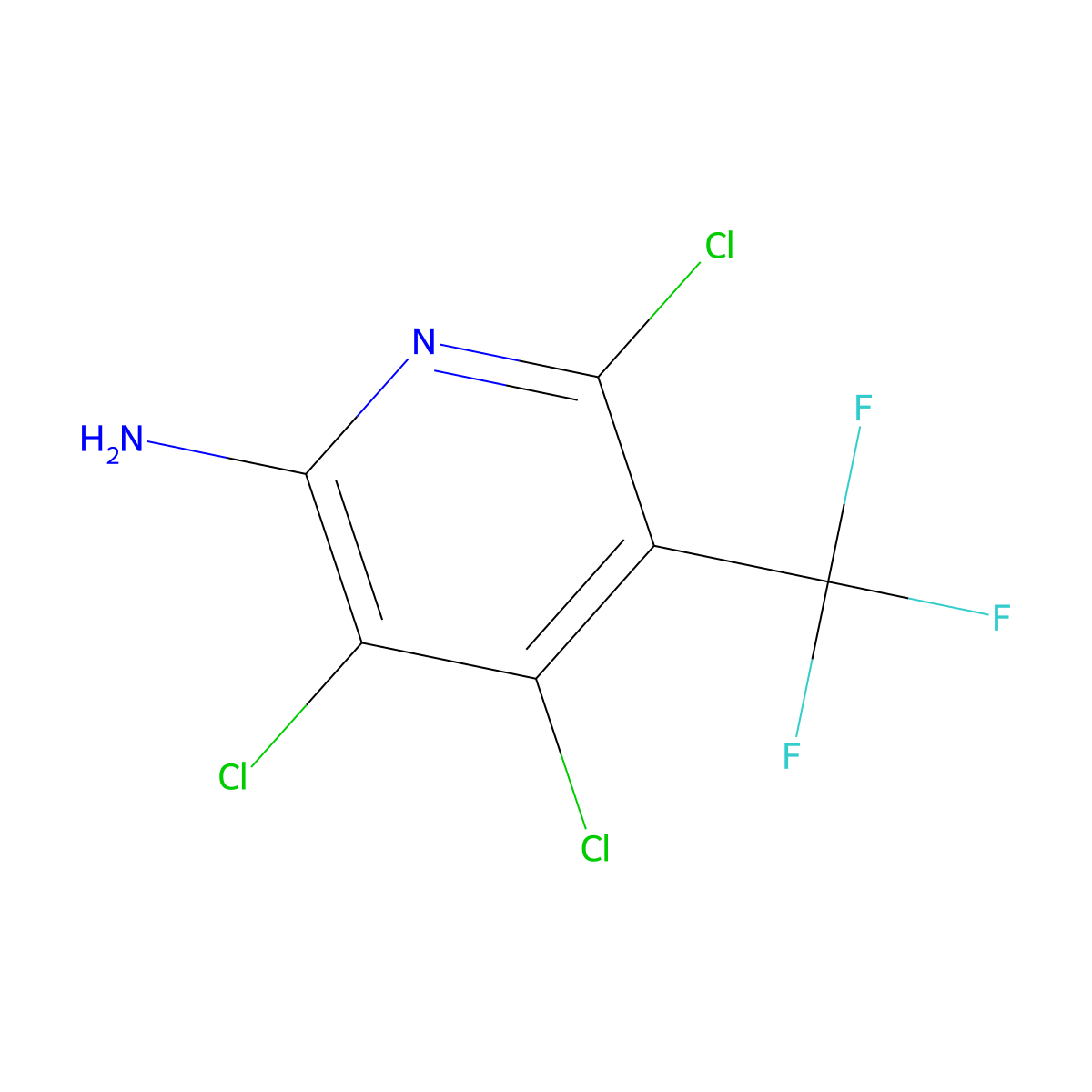 3,4,6-Trichloro-5-(trifluoromethyl)pyridin-2-amine molecular structure, CAS 1704065-36-0