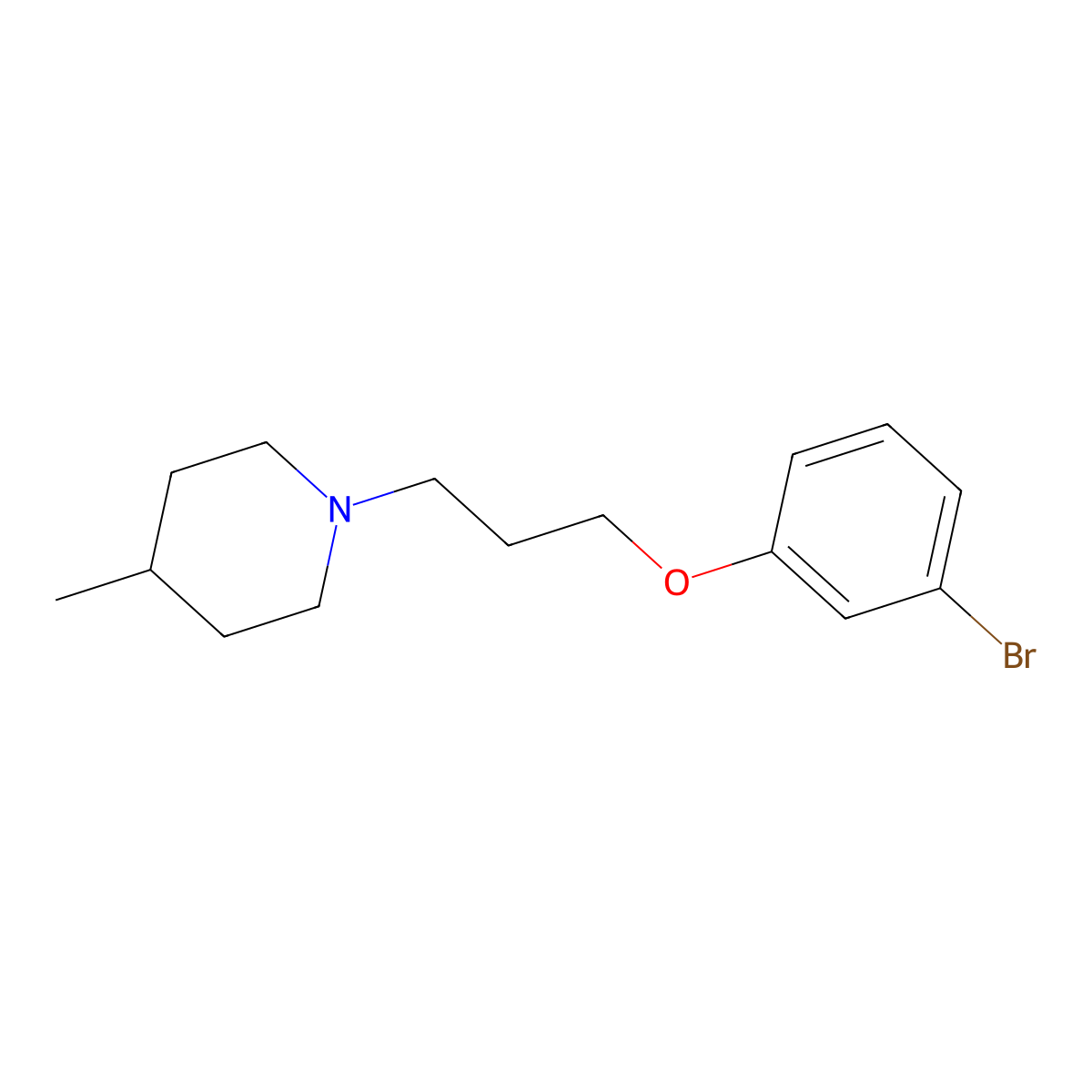 1-(3-(3-Bromophenoxy)propyl)-4-methylpiperidine molecular structure, CAS 1704065-41-7