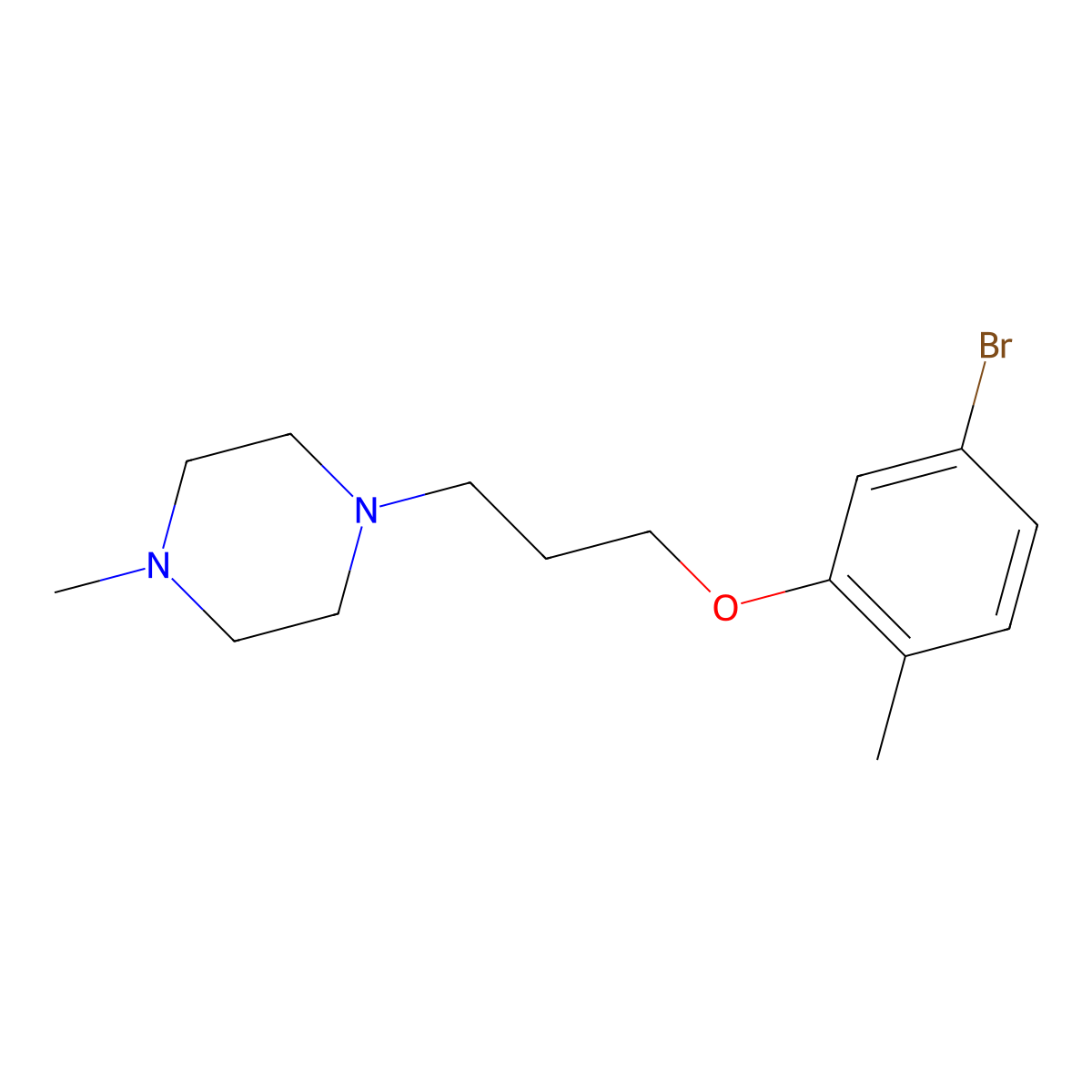1-(3-(5-Bromo-2-methylphenoxy)propyl)-4-methylpiperazine molecular structure, CAS 1704065-42-8