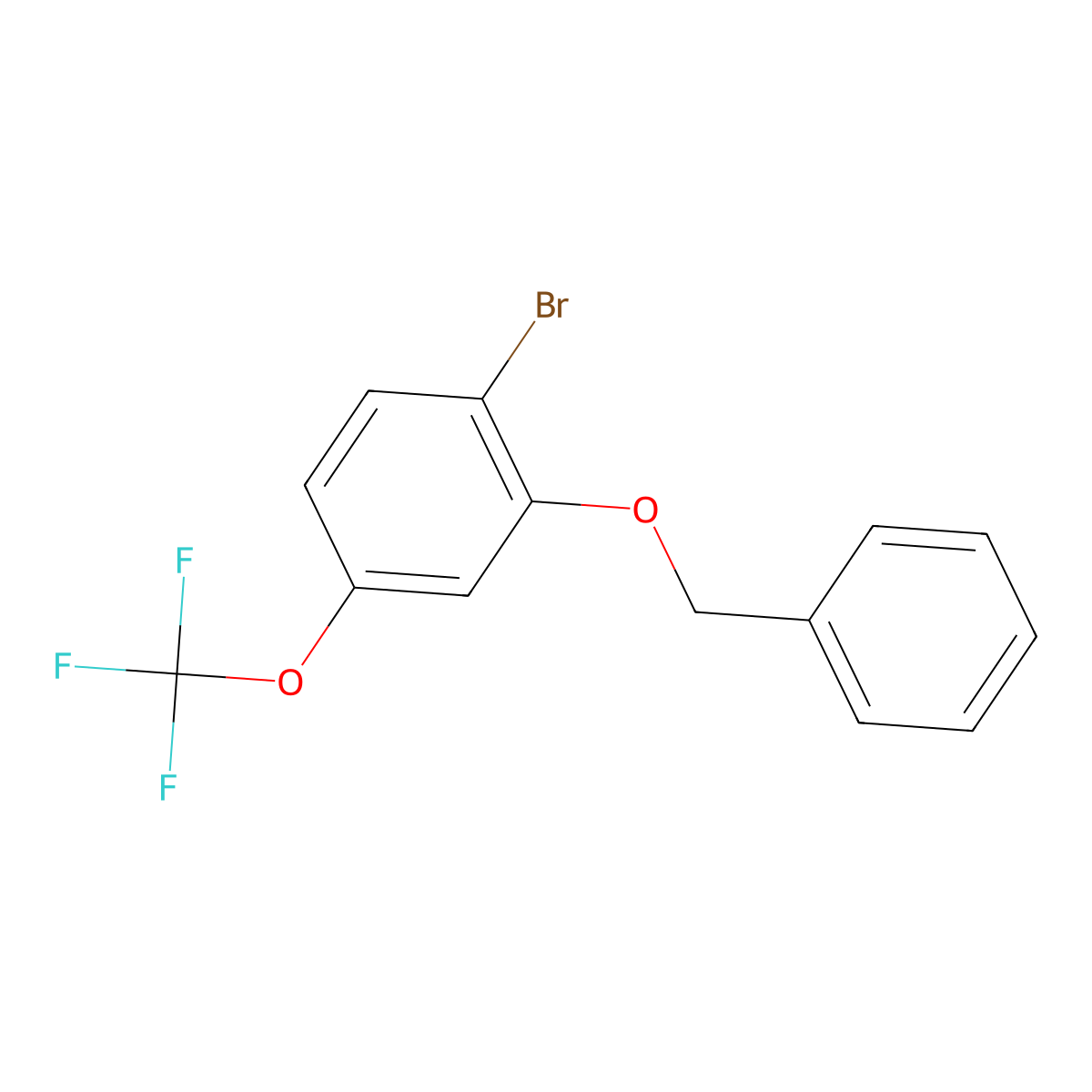 2-(Benzyloxy)-1-bromo-4-(trifluoromethoxy)benzene molecular structure, CAS 1704065-45-1