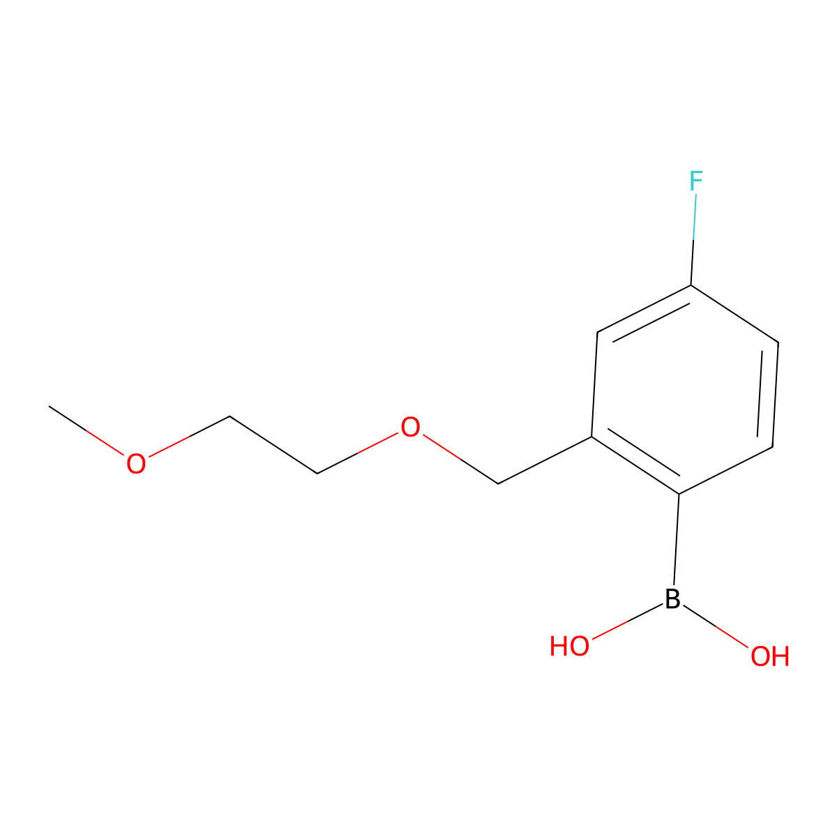 (4-Fluoro-2-((2-methoxyethoxy)methyl)phenyl)boronic acid molecular structure, CAS 1704065-53-1