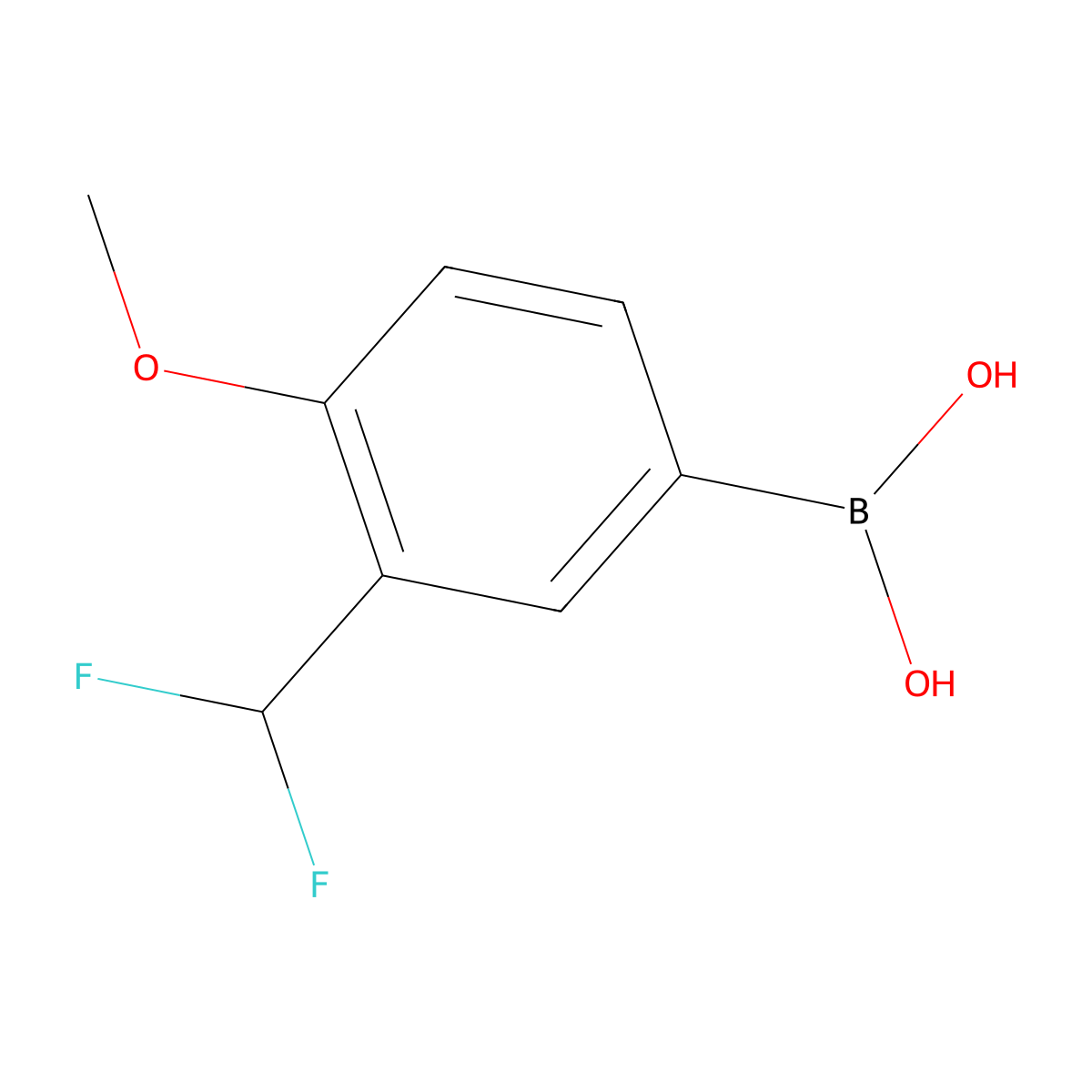 (3-(Difluoromethyl)-4-methoxyphenyl)boronic acid molecular structure, CAS 1704065-70-2