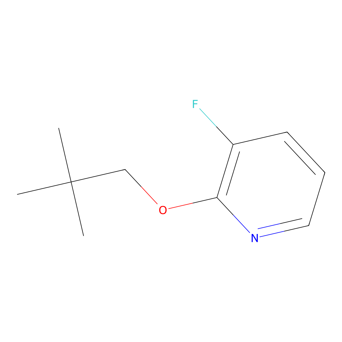 3-Fluoro-2-(neopentyloxy)pyridine molecular structure, CAS 1704066-70-5