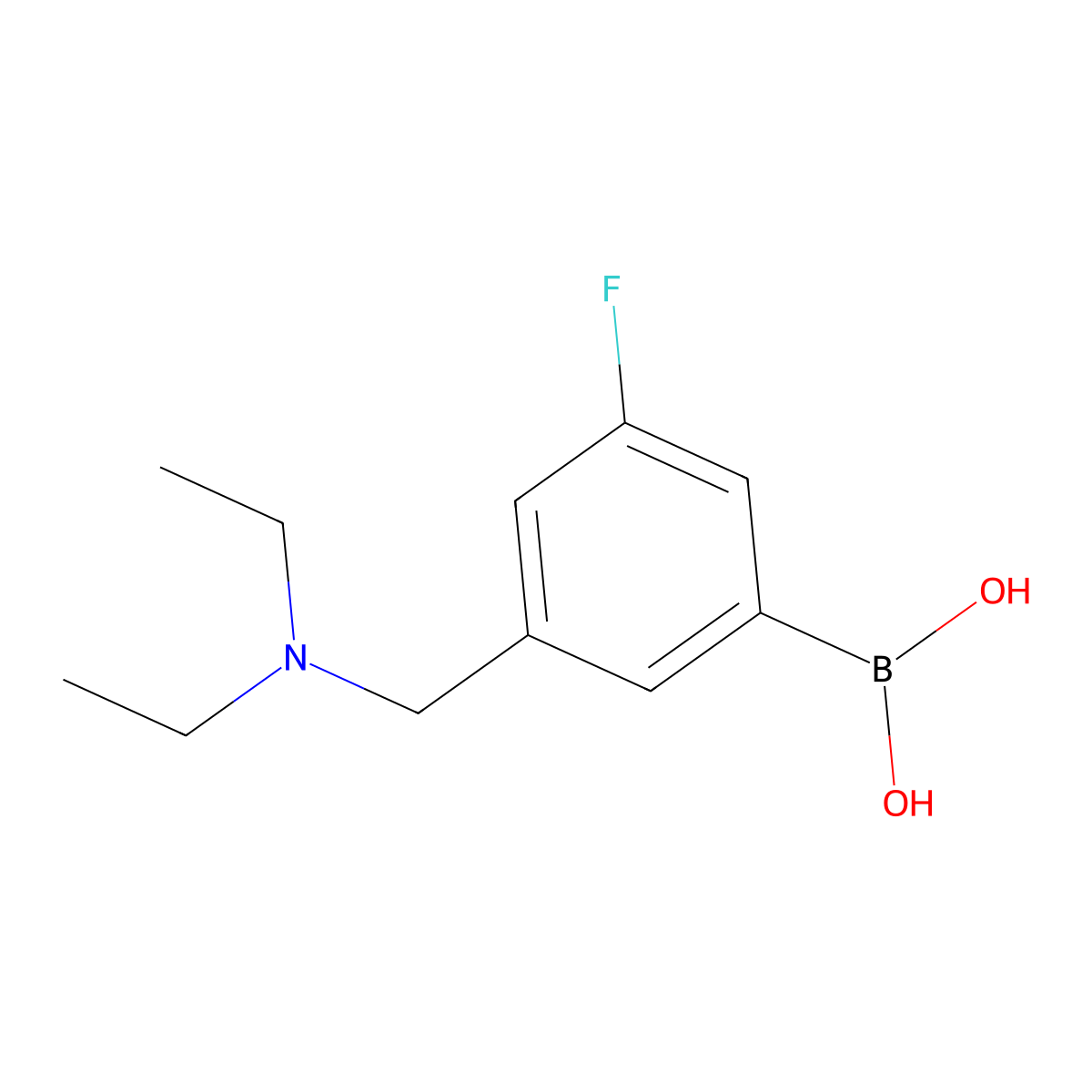 3-((Diethylamino)methyl)-5-fluorophenylboronic acid molecular structure, CAS 1704066-81-8