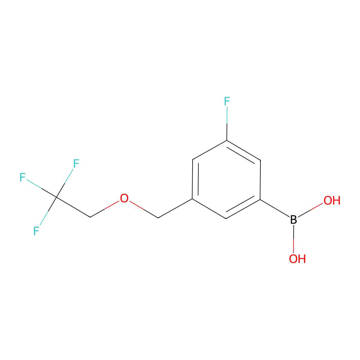 3-Fluoro-5-((2,2,2-trifluoroethoxy)methyl)phenylboronic acid molecular structure, CAS 1704066-83-0