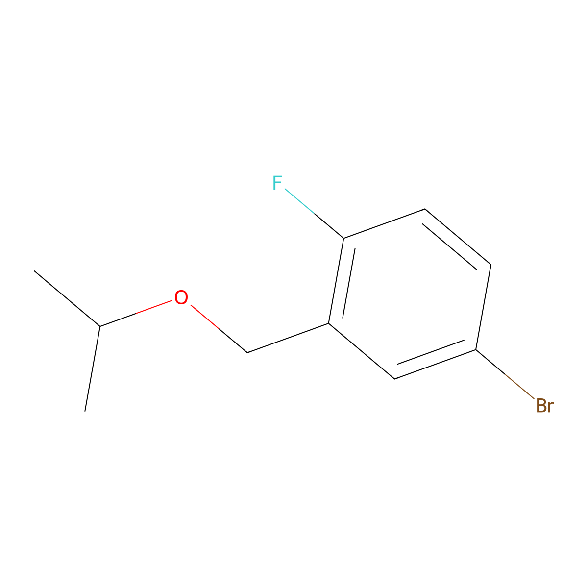 4-Bromo-1-fluoro-2-(isopropoxymethyl)benzene molecular structure, CAS 1704066-94-3