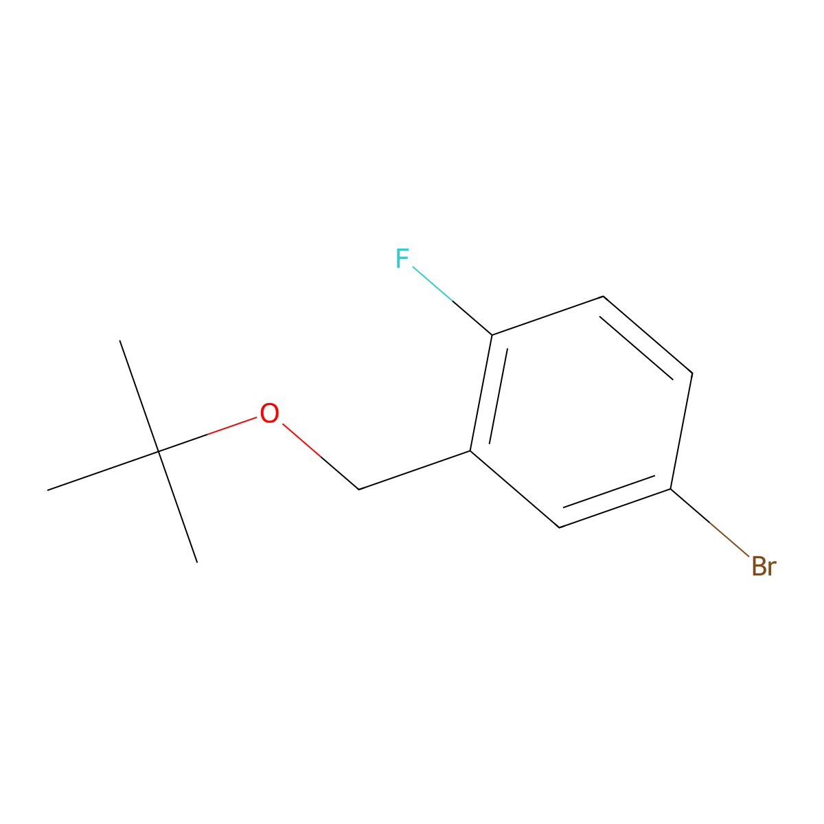 4-Bromo-2-(tert-butoxymethyl)-1-fluorobenzene molecular structure, CAS 1704067-00-4