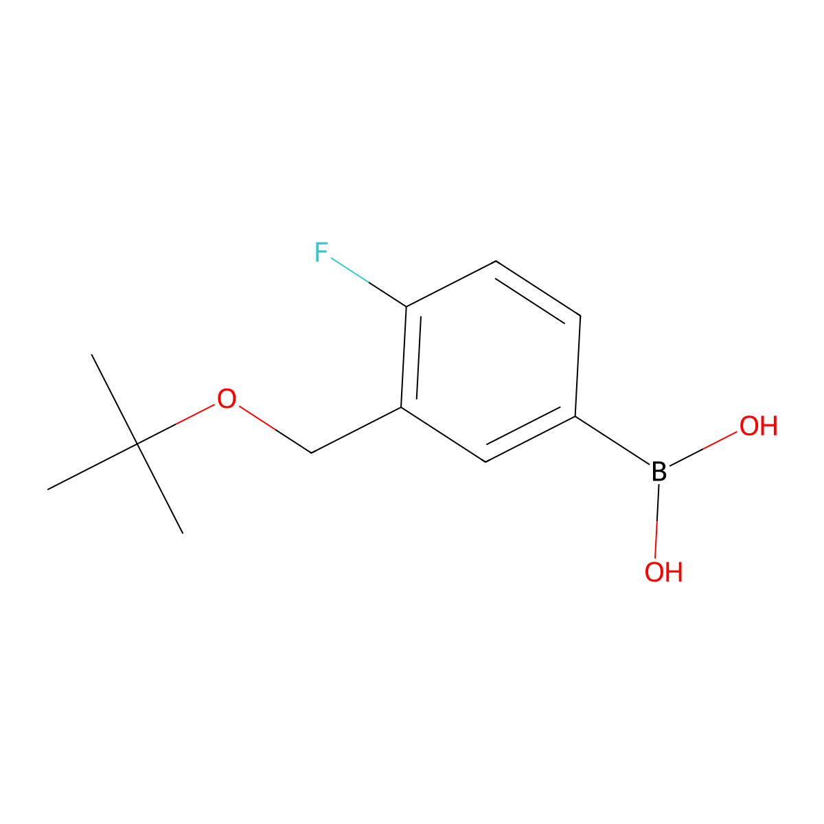 (3-(Tert-butoxymethyl)-4-fluorophenyl)boronic acid molecular structure, CAS 1704067-02-6