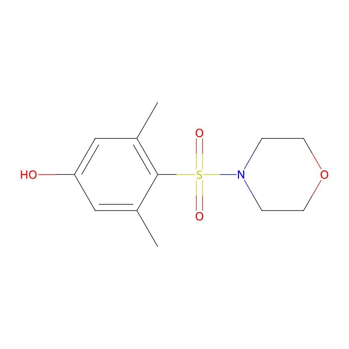 3,5-Dimethyl-4-(morpholinosulfonyl)phenol molecular structure, CAS 1704067-04-8