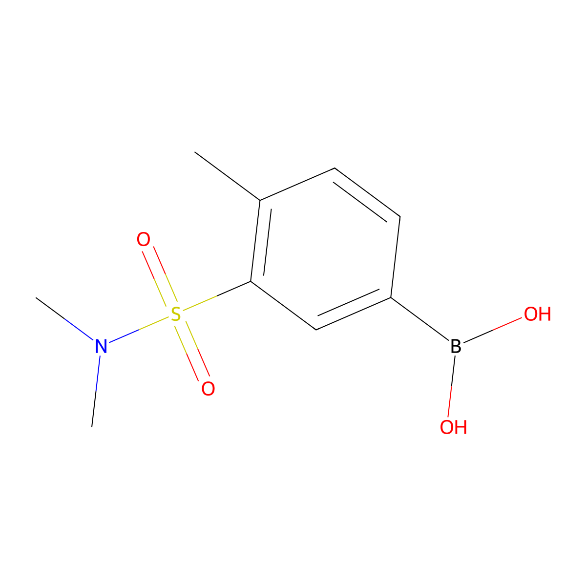 (3-(N,N-dimethylsulfamoyl)-4-methylphenyl)boronic acid molecular structure, CAS 1704067-08-2