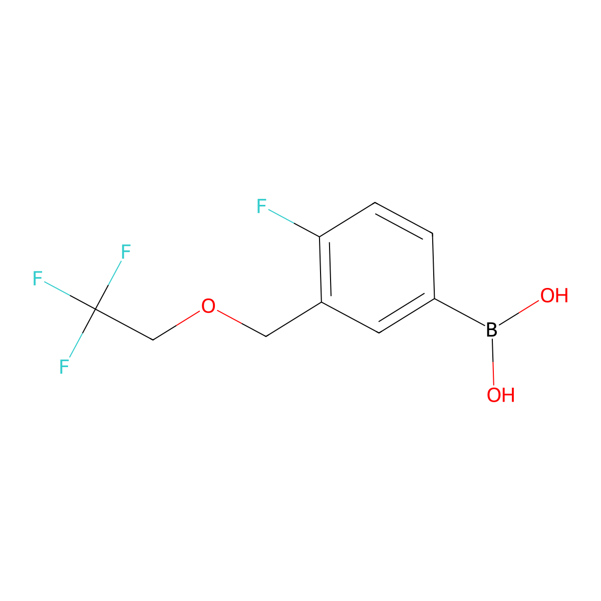 (4-Fluoro-3-((2,2,2-trifluoroethoxy)methyl)phenyl)boronic acid molecular structure, CAS 1704067-12-8