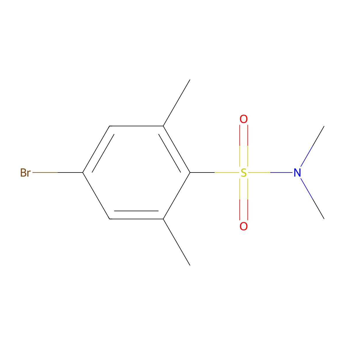 4-bromo-N,N,2,6-tetramethylbenzenesulfonamide molecular structure, CAS 1704067-21-9
