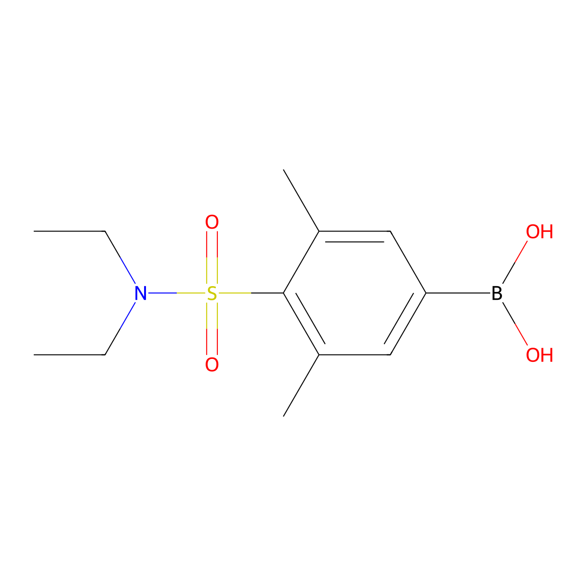 (4-(N,N-diethylsulfamoyl)-3,5-dimethylphenyl)boronic acid molecular structure, CAS 1704067-22-0