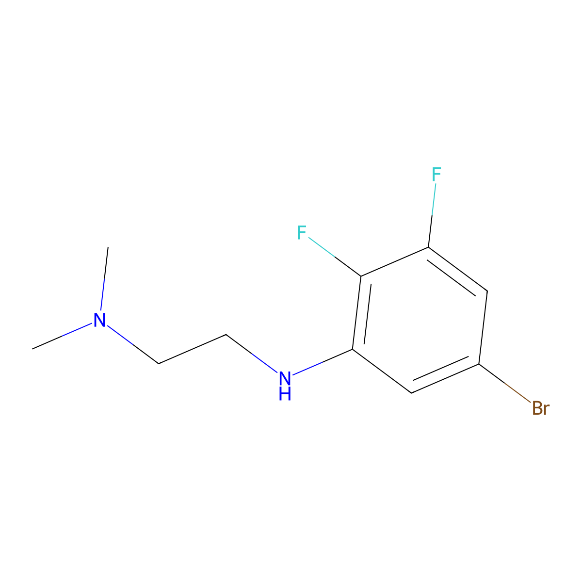 N'-(5-Bromo-2,3-difluoro-phenyl)-N,N-dimethyl-ethane-1,2-diamine molecular structure, CAS 1704067-26-4