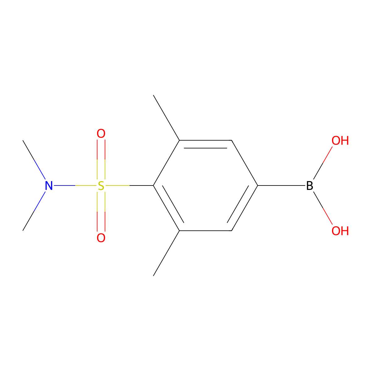 (4-(N,N-dimethylsulfamoyl)-3,5-dimethylphenyl)boronic acid molecular structure, CAS 1704067-27-5