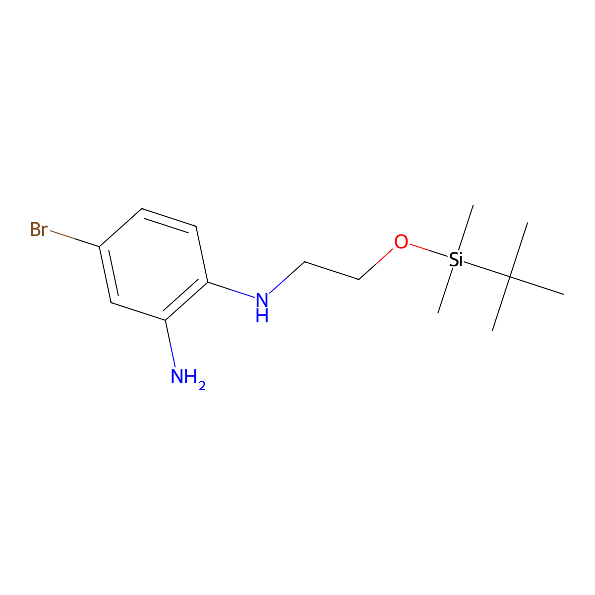 4-bromo-N1-(2-((tert-butyldimethylsilyl)oxy)ethyl)benzene-1,2-diamine molecular structure, CAS 1704067-42-4