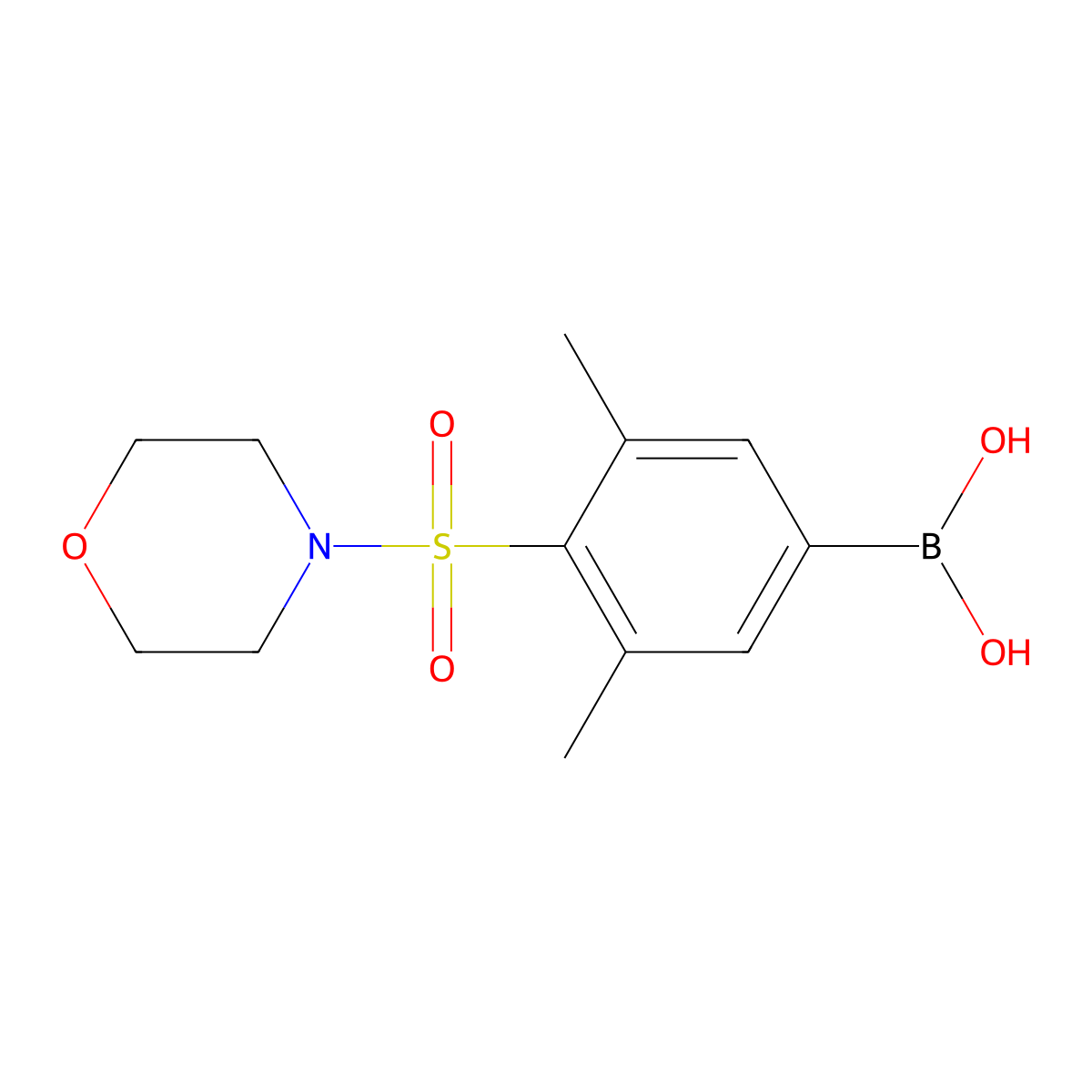 (3,5-Dimethyl-4-(morpholinosulfonyl)phenyl)boronic acid molecular structure, CAS 1704067-46-8