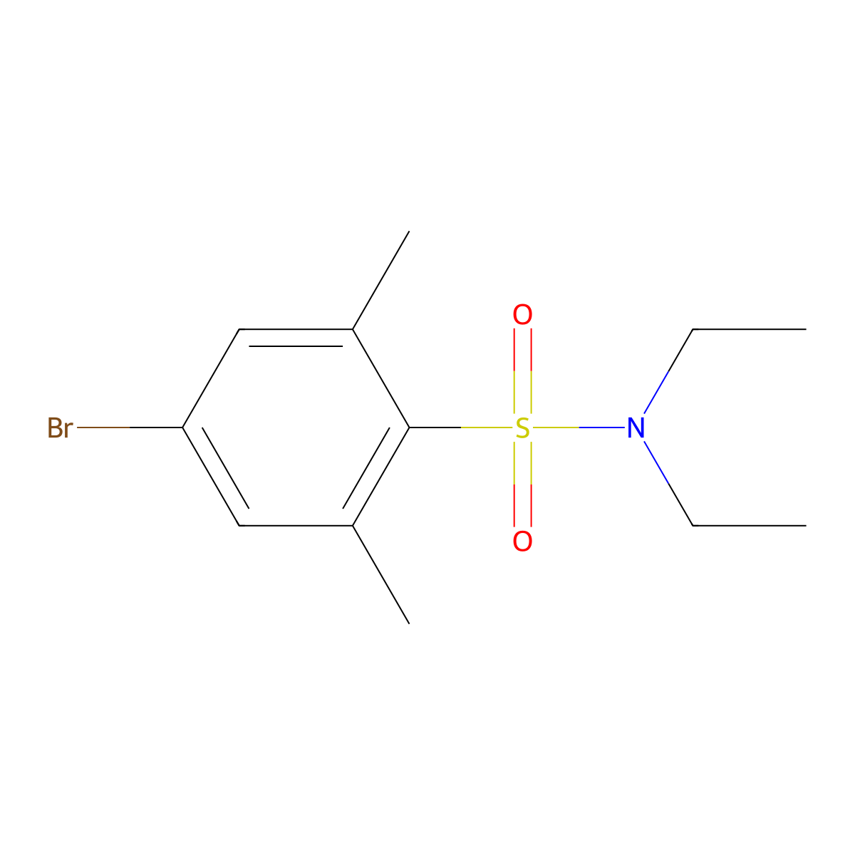 4-bromo-N,N-diethyl-2,6-dimethylbenzenesulfonamide molecular structure, CAS 1704068-55-2