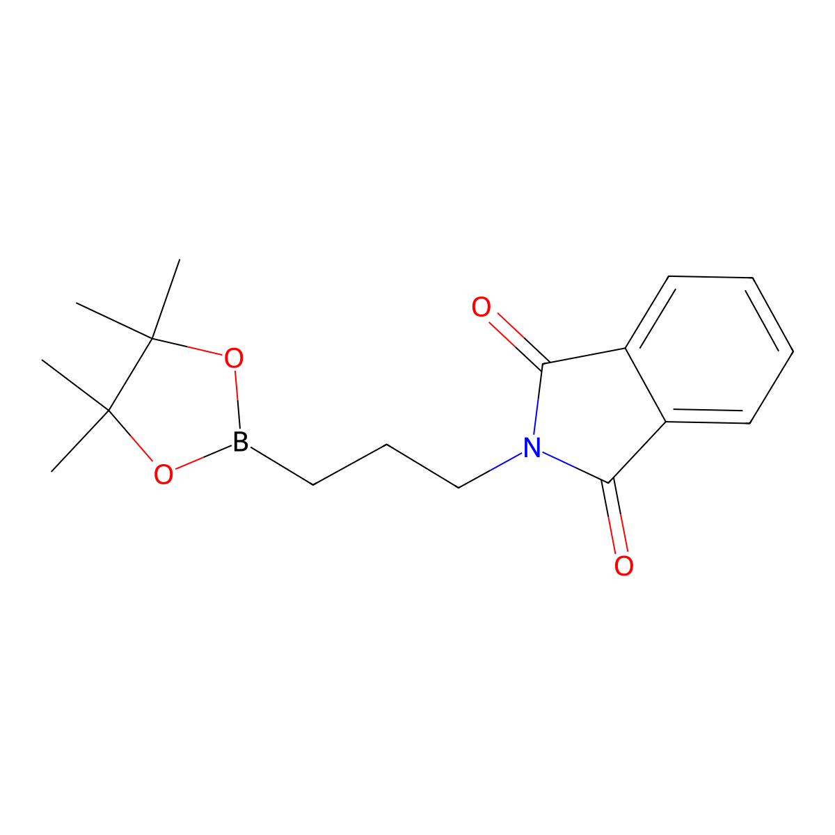 2-(3-(4,4,5,5-Tetramethyl-1,3,2-dioxaborolan-2-yl)propyl)isoindoline-1,3-dione molecular structure, CAS 1704068-63-2