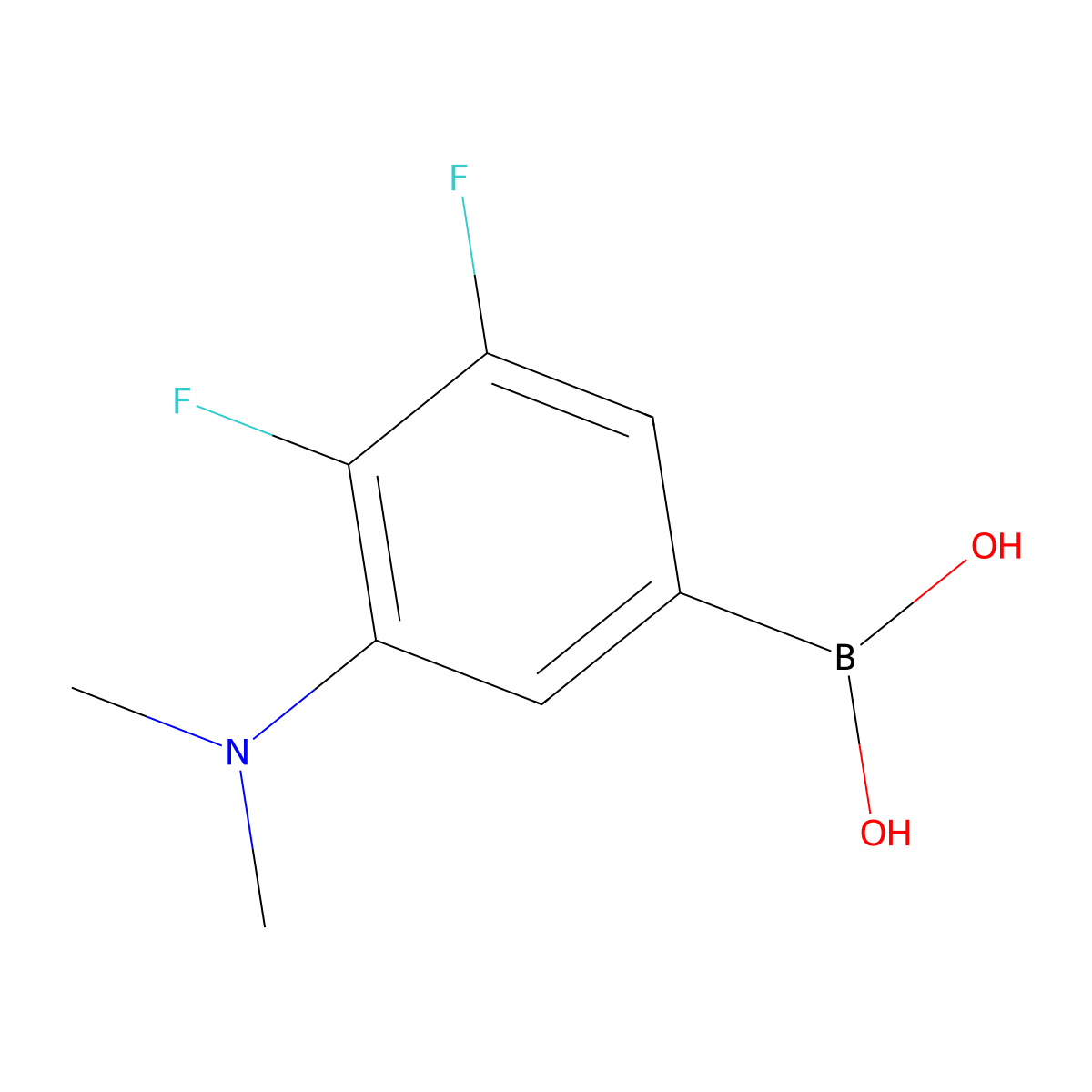 (3-(Dimethylamino)-4,5-difluorophenyl)boronic acid molecular structure, CAS 1704068-69-8