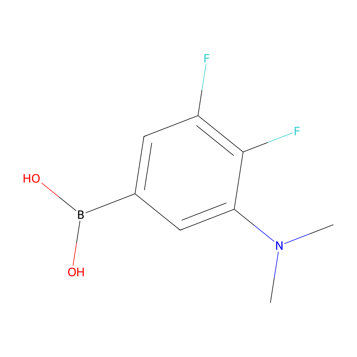 (3-(Dimethylamino)-4,5-difluorophenyl)boronic acid molecular structure, CAS 1704068-69-8
