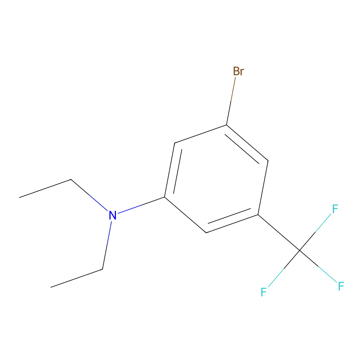 3-bromo-N,N-diethyl-5-(trifluoromethyl)aniline molecular structure, CAS 1704068-93-8
