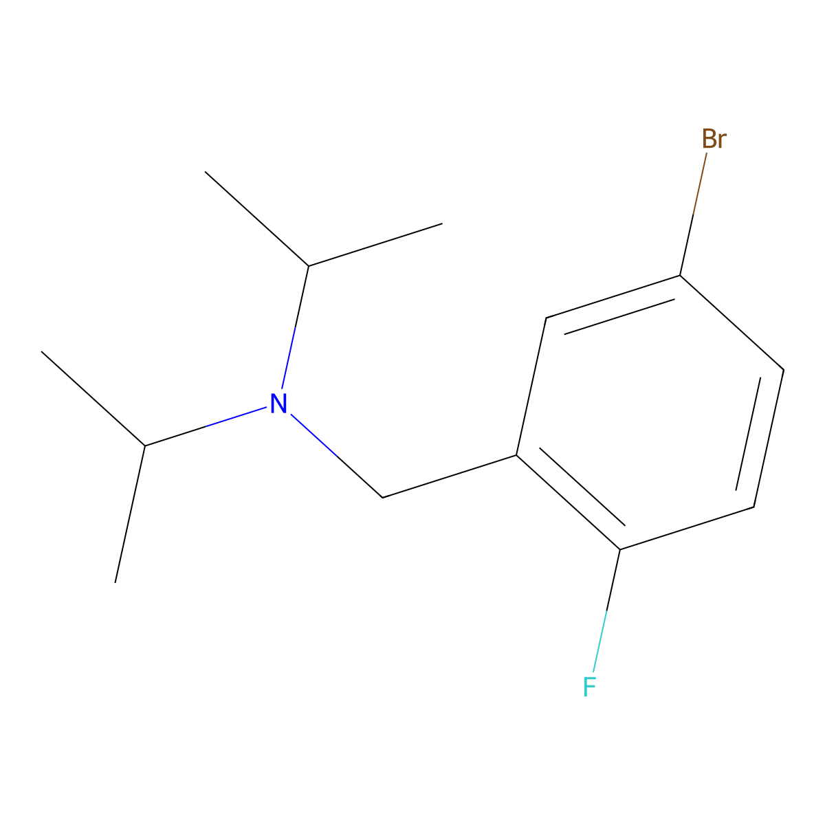 N-(5-bromo-2-fluorobenzyl)-N-isopropylpropan-2-amine molecular structure, CAS 1704068-95-0