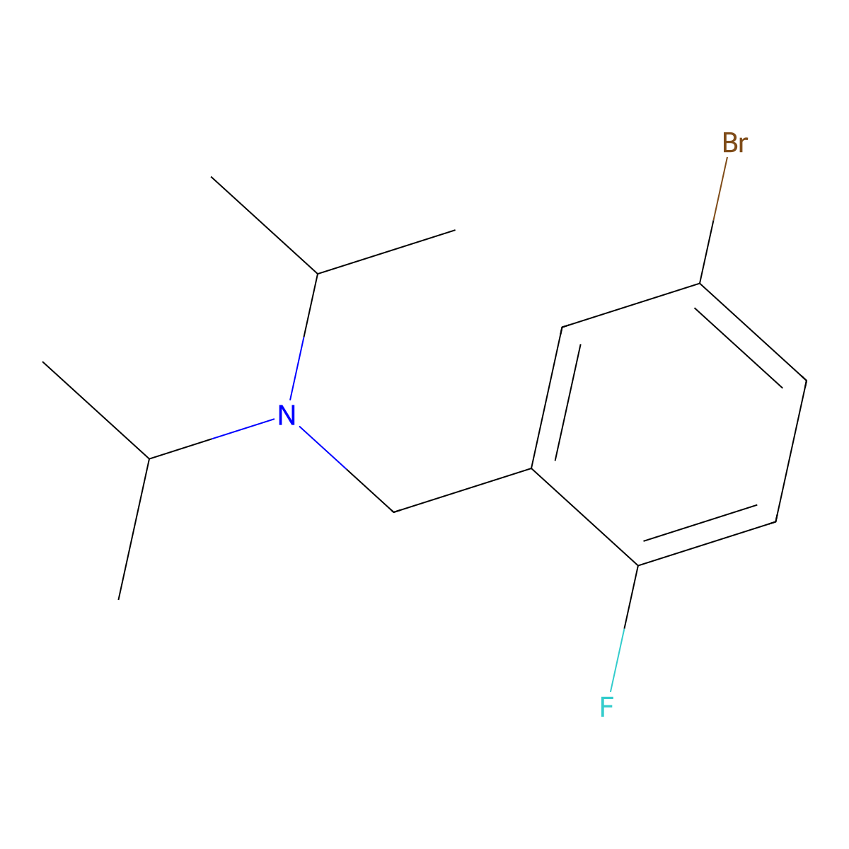 N-(5-bromo-2-fluorobenzyl)-N-isopropylpropan-2-amine molecular structure, CAS 1704068-95-0