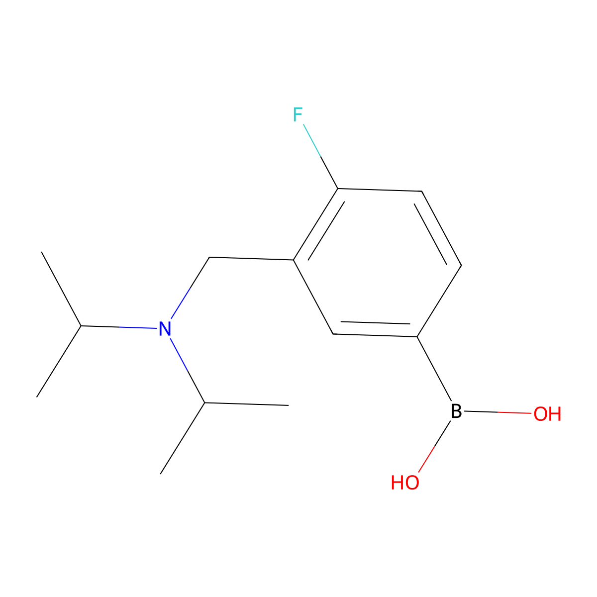 (3-((Diisopropylamino)methyl)-4-fluorophenyl)boronic acid molecular structure, CAS 1704068-97-2