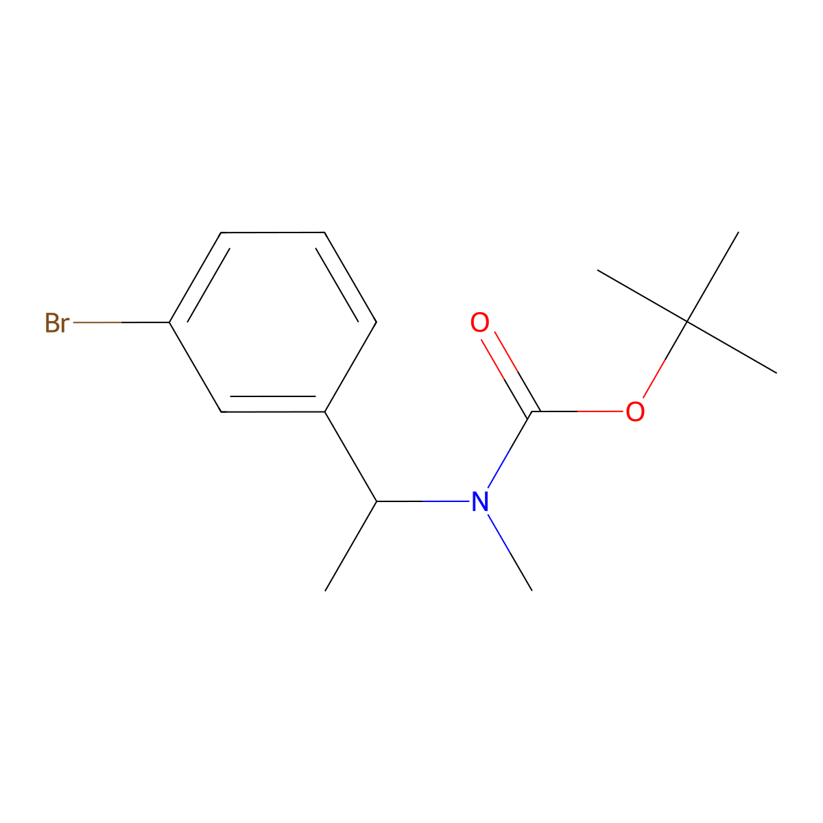 Tert-butyl (1-(3-bromophenyl)ethyl)(methyl)carbamate molecular structure, CAS 1704069-07-7