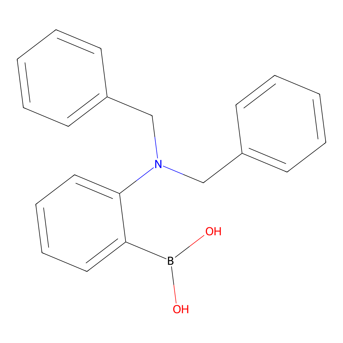 (2-(Dibenzylamino)phenyl)boronic acid molecular structure, CAS 1704069-20-4