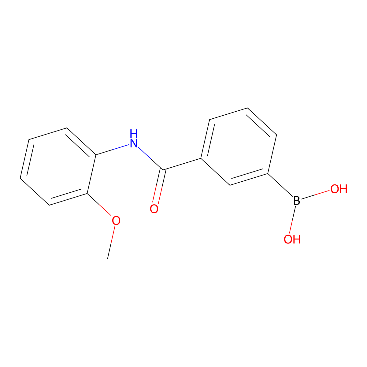 (3-((2-Methoxyphenyl)carbamoyl)phenyl)boronic acid molecular structure, CAS 1704069-21-5