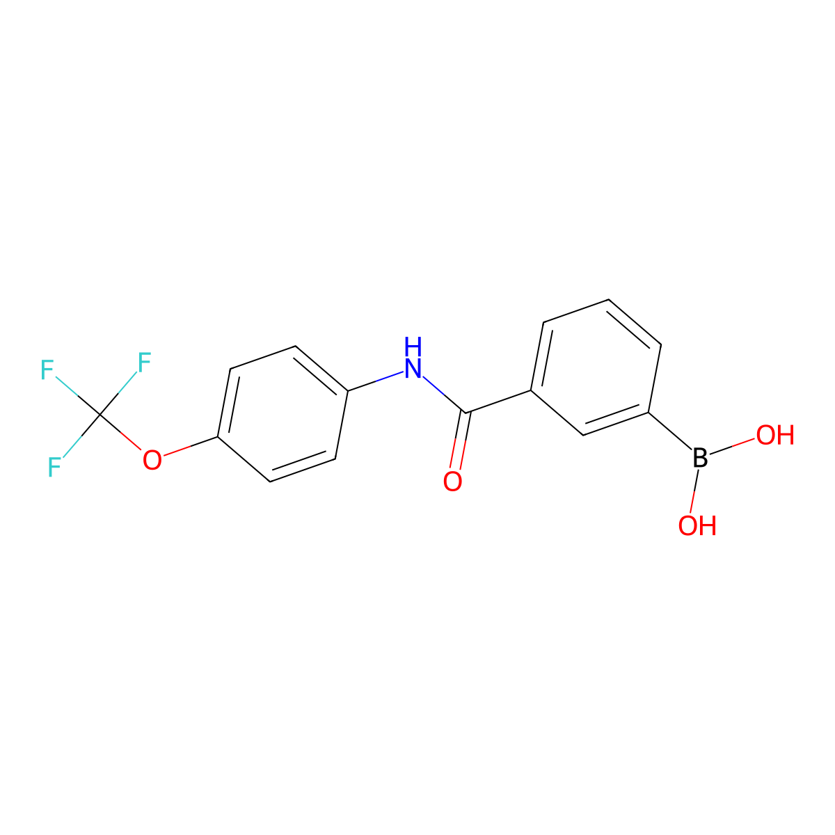 (3-((4-(Trifluoromethoxy)phenyl)carbamoyl)phenyl)boronic acid molecular structure, CAS 1704069-22-6